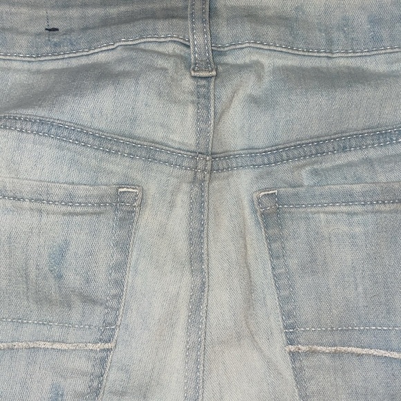 American Eagle Outfitters Light Blue Denim Shorts size 6 hi rise shortie - Picture 5 of 6